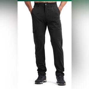 Men's Black Cargo Pants with Pockets